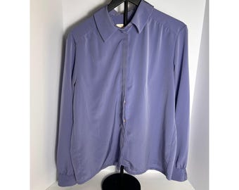 Camisa de manga larga con botones estilo vintage country sofisticado de Pendleton Periwinkle