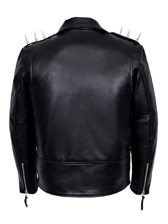 Ghost Rider Nicolas Cage Motorcycle Leather Jacket – Deadshot