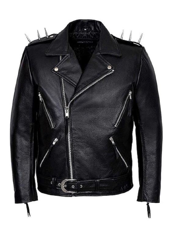 Ghost Rider Nicolas Cage Motorcycle Leather Jacket – Deadshot