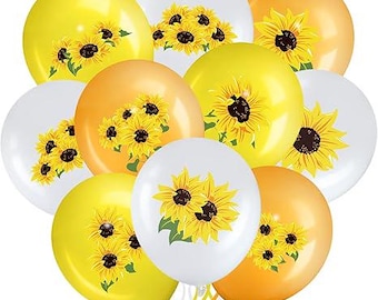 Globos de girasol (45 piezas) / Decoraciones para fiestas de verano