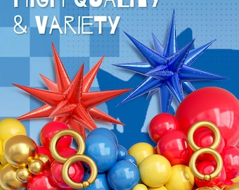 Red, Blue, and Yellow Balloon Garland Kit, Carnival Circus Party Decor