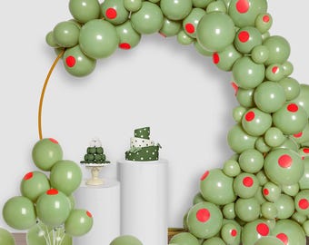 Kit de guirnalda de globos de oliva Martini – Decoraciones para fiestas en verde salvia