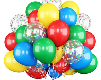 Colorful Latex Balloon Set, Confetti Balloons, Party Decoration (60PCS)
