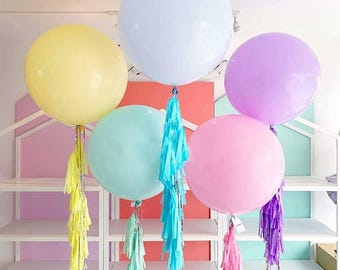 24 globos grandes de látex de 18 pulgadas en colores pastel para cumpleaños, bodas, baby showers y decoraciones de Pascua.
