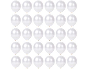 100PCS 5 Inch Pearl White Mini Latex Balloons for Wedding, Birthday & Baby Shower Party Decorations