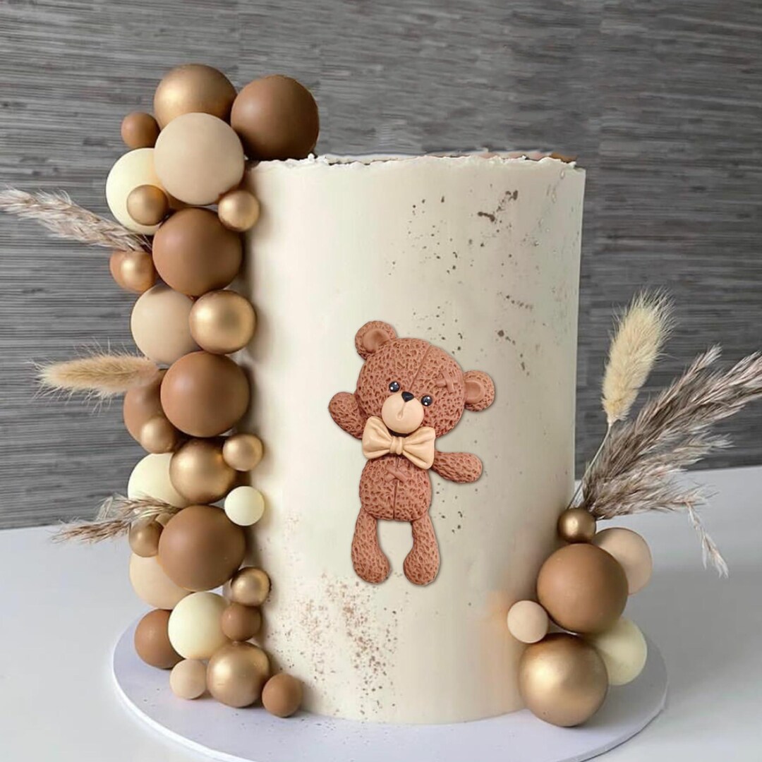 Brown Bear Cake Topper Set – Baby Shower Party Decorations - Etsy