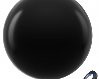 Globos gigantes negros de 91 cm (36 pulgadas), paquete de 8 globos redondos jumbo de látex para cumpleaños, graduaciones, despedidas de soltera y decoración de fiestas de Halloween.