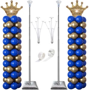 Balloon Column Stand Kit Set of 2 Adjustable 9 Feet Metal Balloon Tower Arch Stand for Wedding Graduation Party Decoration