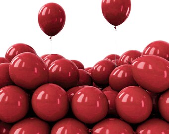 50PCS Burgundy Balloons 5 Inch Small Dark Red Maroon Latex Balloons for Graduation Wedding Birthday Party Decorations