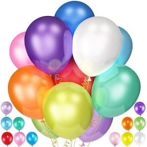 Rainbow Party Balloons Set – 120 Assorted 12&quot; Latex Balloons for Birthday, Wedding, and Festival Decor
