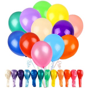 120 Pcs 12Inch Rainbow Latex Balloons Assorted Bright Colors for Birthday, Baby Shower, Wedding, Party Decor Balloon Arch & Garland Supplies