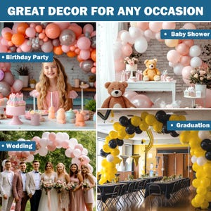 Balloon Arch Kit 49ft Balloon Tape Strip with 300 Glue Dots for Garland Birthday Baby Shower Graduation Party Decor image 4