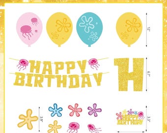 32 piezas de decoraciones para fiestas de cumpleaños con temática oceánica: pancartas con criaturas marinas, globos y artículos para fiestas marinas para cumpleaños infantiles y baby shower.