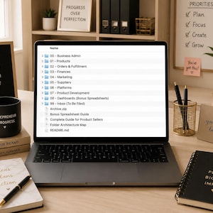 Small Business Operations Hub | Digital File Organization System | Products, Orders, Marketing & Finance