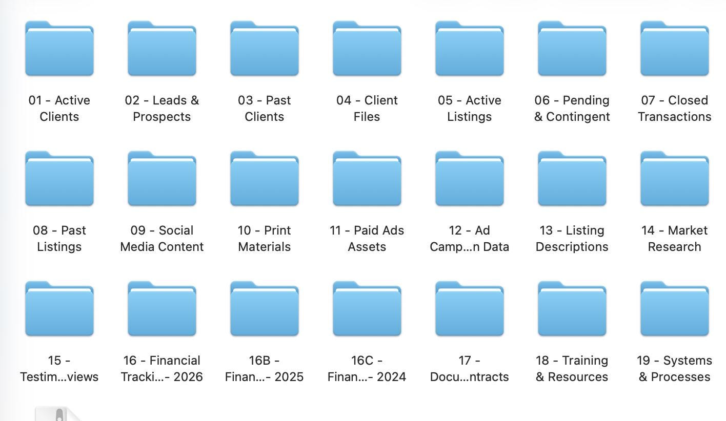 Real Estate Agent Folder Organization System | Tax-ready Organization ...