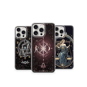 Elegant Libra Zodiac Phone Case Astrology Scale Sign Protective Cover Stylish Horoscope Gift for Libra Women & Men Libra Phone Case 1
