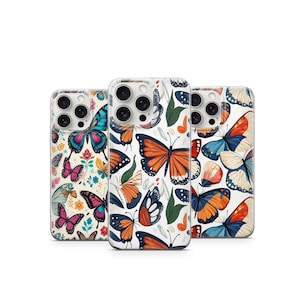 Butterfly and Floral Pastel Phone Case  Soft Vintage Aesthetic Nature Design for iPhone & Samsung Butterfly Phone Case 3