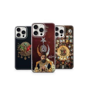 Ottoman Sultan Abdulhamid II Phone Case Islamic Art  Calligraphy  Turkish Heritage Aesthetic Cover for iPhone  Samsung Ottoman Case 1