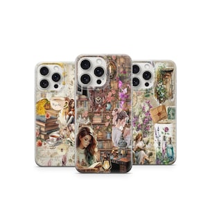 Retro Book Lover Phone Case Girl Phone Case Book Phone Case Introvert Reading Gift Samsung Phone Case iPhone Phone Case Book Phone Case 5