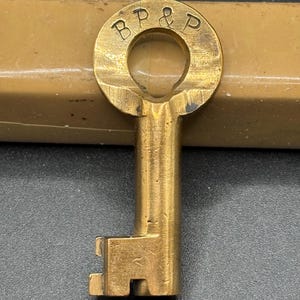 Buffalo, Rochester & Pittsburgh Railroad Brass Switch Key, Forged by Wilson Bohannan Co