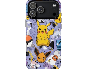 Pikachu iPhone Case: Tough MagSafe Cover, Anime Cartoon Design