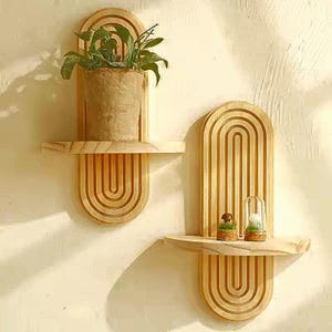 Wooden Wall Shelf – Minimalist, Scandinavian & Boho Chic Design