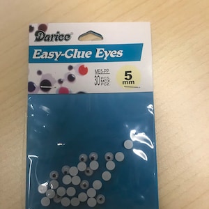 24 Pieces of Plastic Glue On Googly Eyes 5mm