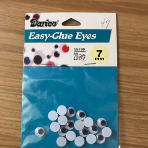 20 Piece Glue On Googly Eyes 7mm