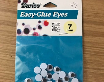 20 Piece Glue On Googly Eyes 7mm