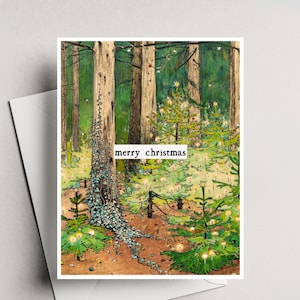 Frohe Weihnachten Weihnachtsbaum Weihnachtskarte mit Umschlag