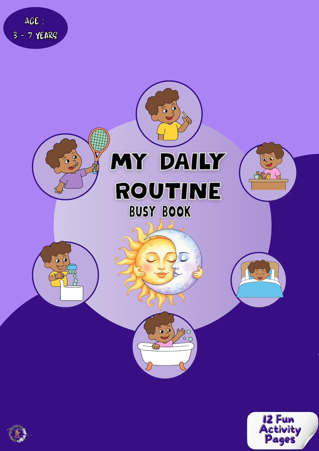 Cartoon Visual Routine Book Daily Routine Busy Book for Kids Ages 3-7 – Life Skills Printable ...