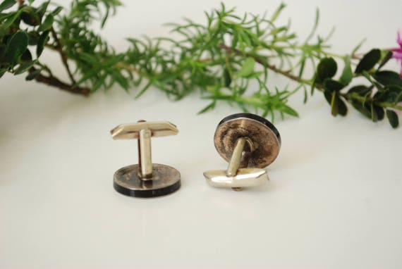 Mexican Sterling & Enamel Cufflinks - For Him - G… - image 4