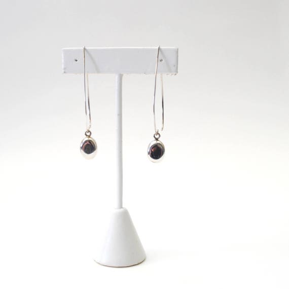 Sterling Silver Dangle Hoop Earrings - 925 - Thre… - image 3