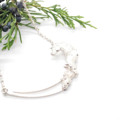Figural Mustangs Statement Necklace - Solid Sterling Silver - Equine - Wild and shops Free - Vintage Jewellry - Horse Lover