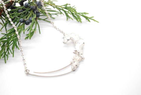 Figural Mustangs Statement Necklace - Solid Sterl… - image 2