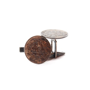 Antique Dutch 1/2 Mark Coin Cufflinks - Specialty Accessories for Him - German - Deutsches Reich - 1905 - 1912