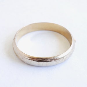 Vintage 12K Yellow Gold Filled Bangle -Bracelet - Monogrammed - B C F - WWGL &#39;78 - Marathon - 60&#39;s 70&#39;s - Brushed Gold Finish