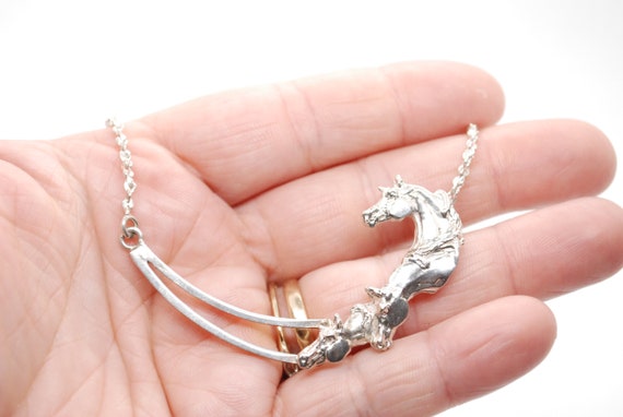 Figural Mustangs Statement Necklace - Solid Sterl… - image 4
