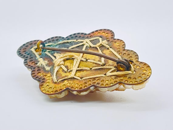 Early Unsigned Miriam Haskell Costume Brooch - Se… - image 9