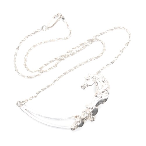 Figural Mustangs Statement Necklace - Solid Sterling Silver - Equine - Wild and shops Free - Vintage Jewellry - Horse Lover