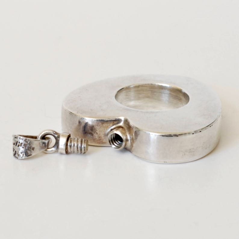 Heart Perfume Bottle Pendant Sterling Silver Taxco Mexico Flask Circle Statement Piece Large - Silver Heart Perfume Bottle Pendant Heart Perfume Bottle Pendant Sterling Silver Taxco Mexico Flask Circle Statement Piece Large - Silver Heart Perfume Bottle Pendant