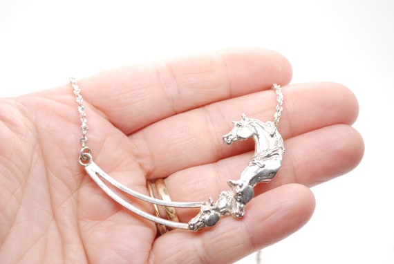 Figural Mustangs Statement Necklace - Solid Sterl… - image 9