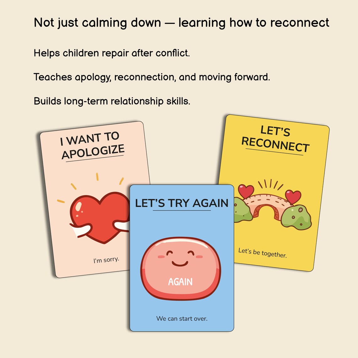 Emotional Regulation Cards for Kids – Sibling Conflict Resolution ...