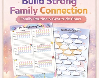 Family Routine & Gratitude Chart | Monthly Family Bonding Tracker and Goals Printable