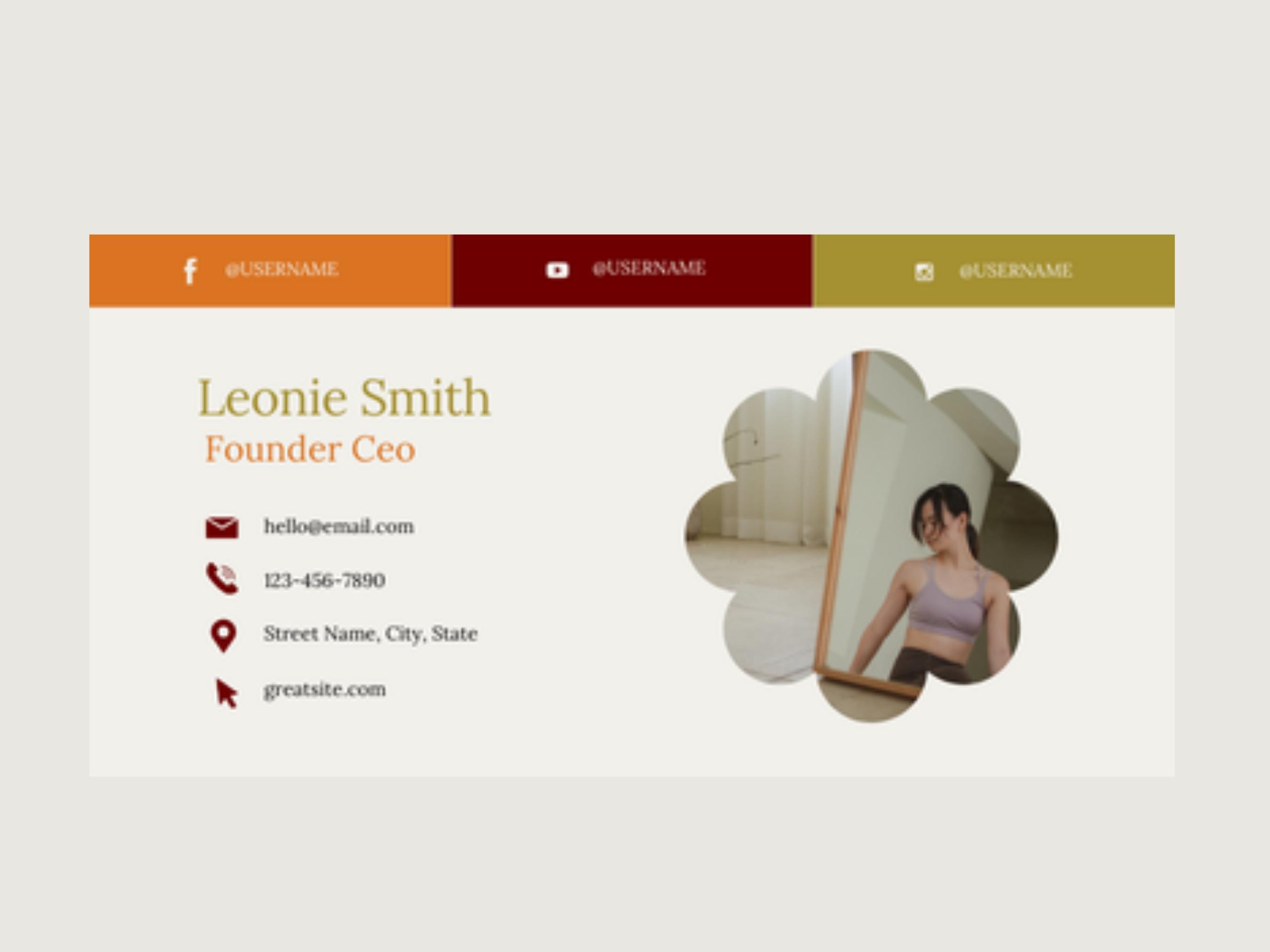 Fall-themed Canva Email Signature Templates | Branding Cards for Small ...