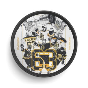 Brad Marchand Hockey Puck, Sports Memorabilia, Gift for Hockey Fans, Personalized NHL Collectible, Unique Hockey Gear