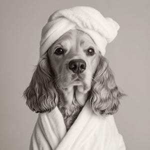 Custom Pet Portrait Photo,Funny Bathroom Art,Dog Reading Newspaper on Toilet,Dog Wall Art,Dog in Toilet,Pet in Bathtub,Personalized pet gift