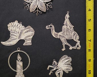 Handmade Silver-Plated Christmas Ornament | Unique Brass Holiday Decor | Elegant Handcrafted Tree Gift from Yogyakarta Indonesia! - Group 3