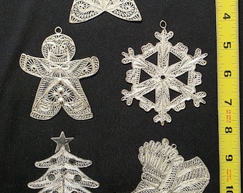 Handmade Silver-Plated Christmas Ornament | Unique Brass Holiday Decor | Elegant Handcrafted Tree Gift from Yogyakarta Indonesia! - Group 1