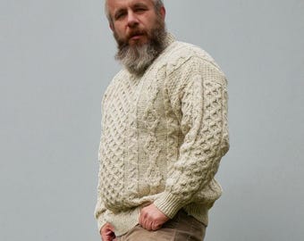 Men’s Traditional Sweater, 100% Wool Sweater, C28